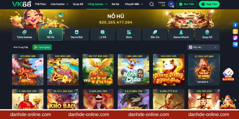 VK88 – Sân Chơi Triệu Đô, Khuyến Mãi Không Giới Hạn 5 Trải nghiệm nổ hũ với jackpot khủng