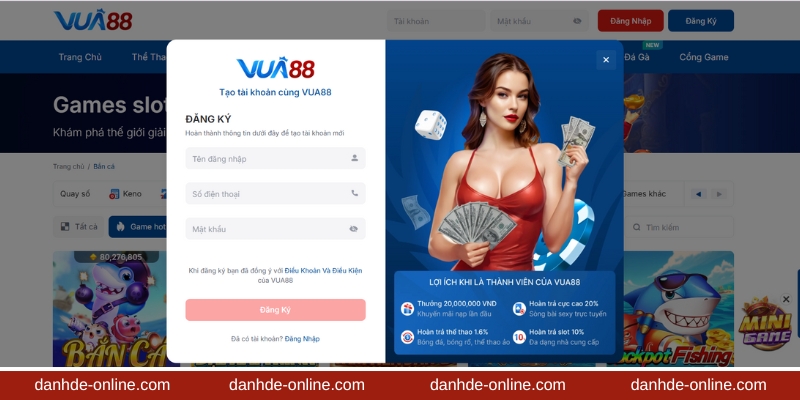 Vua88 – Nhà Cái Uy Tín Hàng Đầu Châu Á Cho Người Chơi Việt 9 Hướng dẫn đăng ký tài khoản tham gia VUA88 cho tân binh